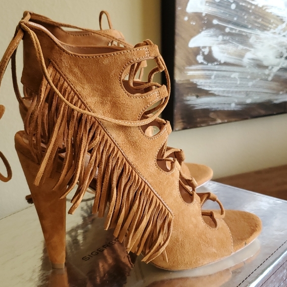 Open toe lace up booties - Picture 4 of 13